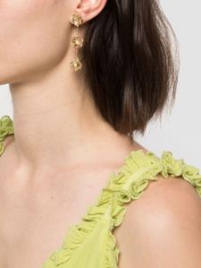 Maje Oorbellen met bloemenprint - Goud