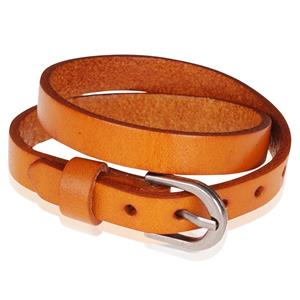 Stone Valley wrap armband Leer Verstelbaar Gesp Cognac