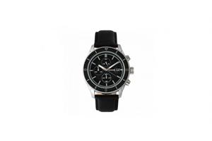 Breed Maverick chronograaf horloge met leren band en datum