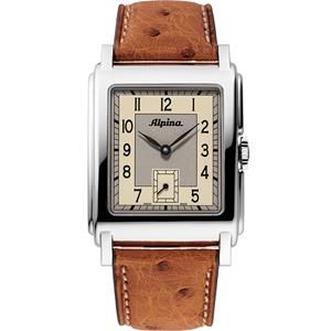 Alpina Heritage Carr&eacute;e Heren Horloge Bruin AL-530SAC3C6