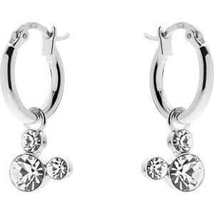 DISNEY Jewelry Paar Creolen Disney Damen-Creolen 925er Silber 6 Kristall (Paar)