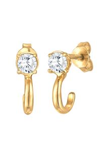 Elli Dames Creools Basis Fonkelend met Zirkonia in 925 sterling zilver