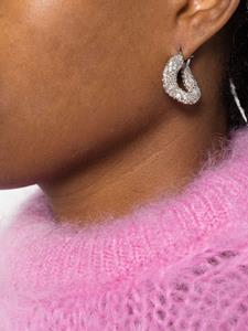 Jil Sander crystal-embellished chunky hoops - Zilver