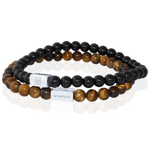 Memphis DUO Kralenarmbanden set Vesuvius-19cm