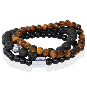 Memphis TRIO Kralenarmbanden set Tommy-21cm