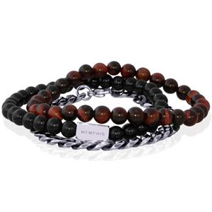 Memphis TRIO Herenarmbanden set The Warrior-19cm