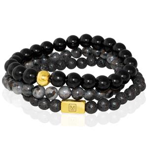 Memphis TRIO Kralenarmbanden set The Wolf-21cm
