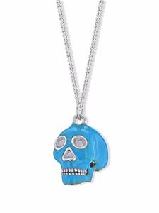True Rocks Halsketting met doodskop hanger - Blauw