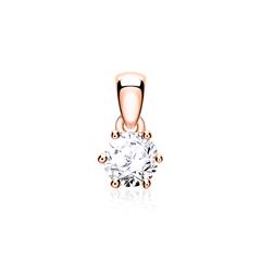 Brilladia 14 Karaat Roségouden Diamanten Hanger Voor Dames