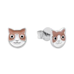 amor Oorbellen voor meisjes, 925 sterling zilver | kat