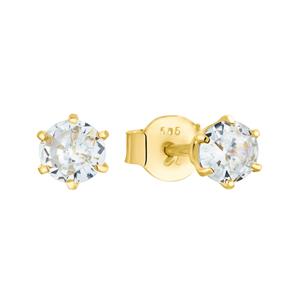 amor Oorbellen voor dames, goud 585, zirkonia synth.