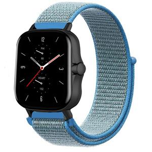 Strap-it Amazfit GTS 2 nylon band (blauw)