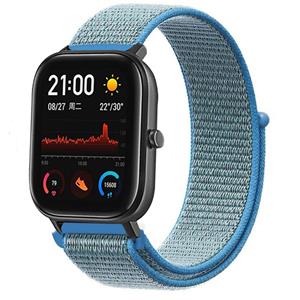 Strap-it Xiaomi Amazfit GTS nylon band (blauw)