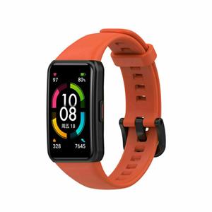 Strap-it Huawei Band 6 siliconen bandje (donker oranje)