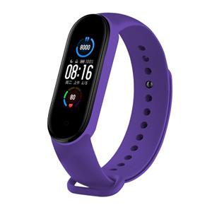Strap-it Xiaomi Mi Band 6 siliconen bandje (paars)