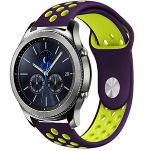 Strap-it Samsung Gear S3 sport band (paars/geel)