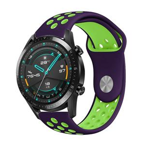 Strap-it Huawei Watch GT sport band (paars geel)