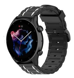 Strap-it Amazfit GTR 3 (Pro) sport gesp band (zwart/wit)
