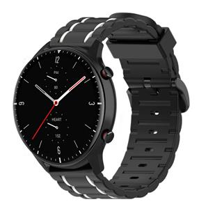 Strap-it Amazfit GTR 2 sport gesp band (zwart/wit)