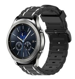 Strap-it Samsung Gear S3 sport gesp band (zwart/wit)