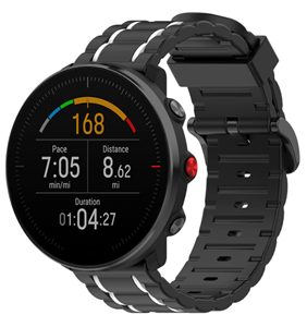 Strap-it Polar Vantage M sport gesp band (zwart/wit)