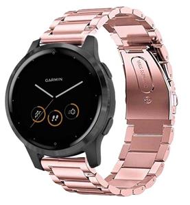 Strap-it Garmin Vivoactive 4s stalen band - 40mm - roze