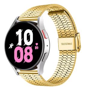 Strap-it Samsung Galaxy Watch 5 - 44mm roestvrij stalen band (goud)