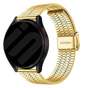 Strap-it Samsung Galaxy Watch 6 Classic 43mm roestvrij stalen band (goud)