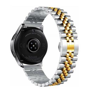 Strap-it Amazfit GTS 3 Jubilee stalen band (zilver/goud)