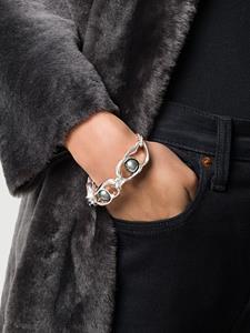 Coup De Coeur armband met vloeiende parels - Zilver