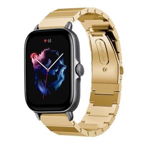 Strap-it Amazfit GTS 3 metalen bandje (goud)