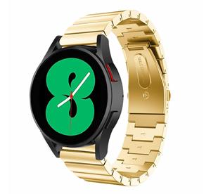 Strap-it Samsung Galaxy Watch 4 - 44mm metalen bandje (goud)