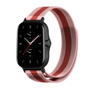 Strap-it Amazfit GTS 2 Milanese band (rood/roze)