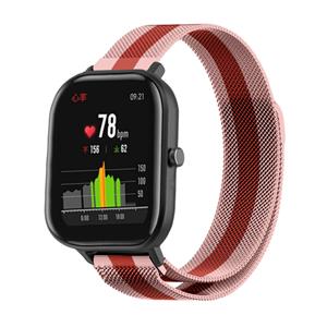 Strap-it Xiaomi Amazfit GTS Milanese band (rood/roze)