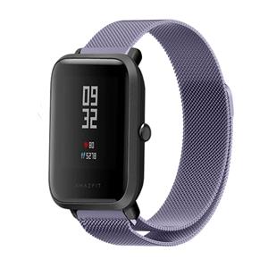Strap-it Xiaomi Amazfit Bip Milanese band (lichtpaars)