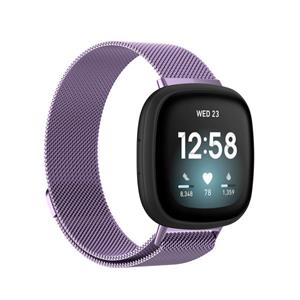 Strap-it Fitbit Versa 3 Milanese band (lichtpaars)