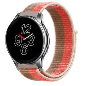 Strap-it OnePlus Watch nylon band (pink pomelo)