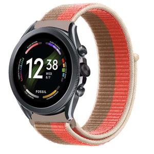 Strap-it Fossil Gen 6 44mm nylon band (pink pomelo)