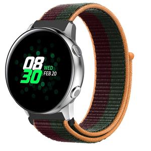 Strap-it Samsung Galaxy Watch Active nylon band (dark cherry)