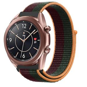 Strap-it Samsung Galaxy Watch 3 - 41mm nylon bandje (dark cherry)