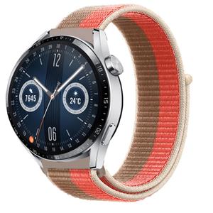 Strap-it Huawei Watch GT 3 46mm nylon band (pink pomelo)