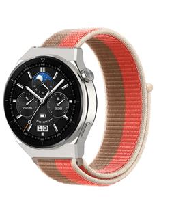 Strap-it Huawei Watch GT 3 Pro 46mm nylon band (pink pomelo)