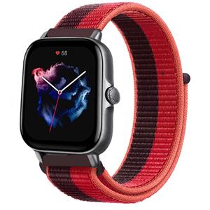 Strap-it Amazfit GTS 3 nylon band (cherry magenta)