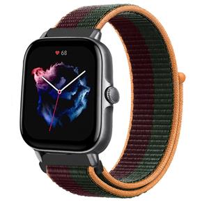 Strap-it Amazfit GTS 3 nylon band (dark cherry)