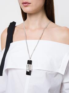 Coup De Coeur agaat stenen lange hanger - Metallic