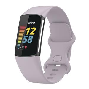 Strap-it Fitbit Charge 6 siliconen bandje (lavendel)