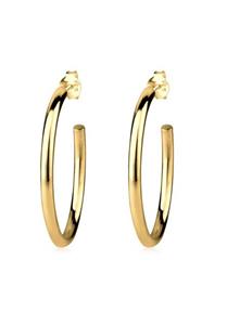Elli Dames Creolen Open Basis Minimaal in 925 Sterling Zilver