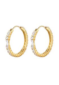Elli PREMIUM Oorbellen Dames Creolen Elegant Fonkelen met Zirkonia Kristallen in 925 Sterling Zilver