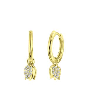 Lucardi Oorbellen Zilver - goudkleurig