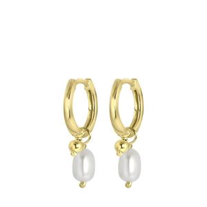 Lucardi Oorbellen Zilver - goudkleurig